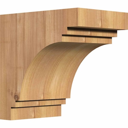Ekena Millwork Pescadero Smooth Corbel, Western Red Cedar, 5 1/2"W x 8"D x 8"H COR06X08X08PEC00SWR